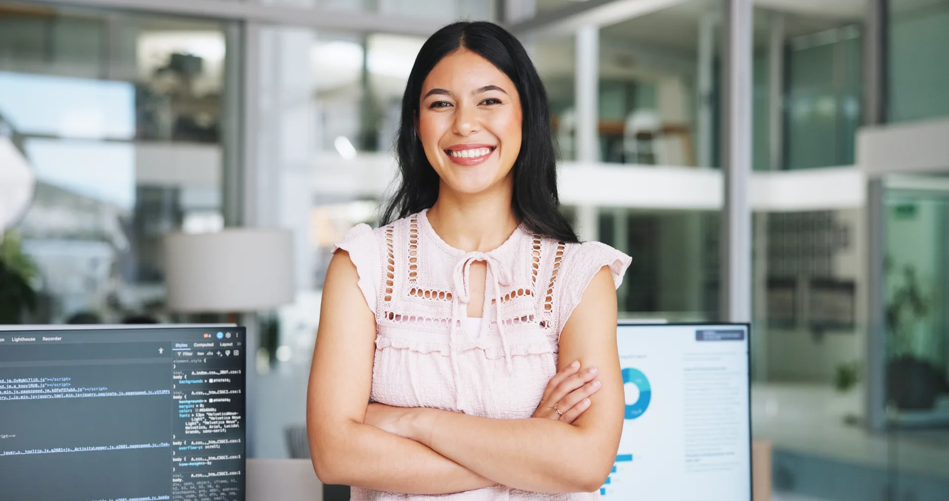 Business professional smiling