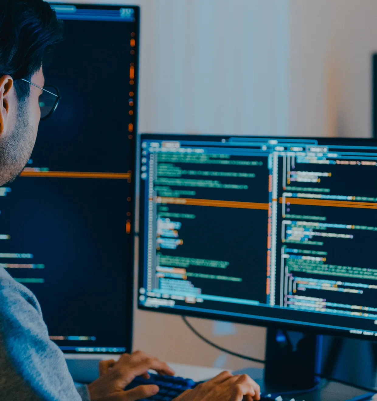 Forward deployed analyst reviewing operational data