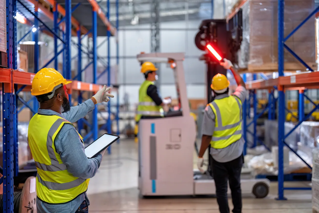 Operations team member in a warehouse