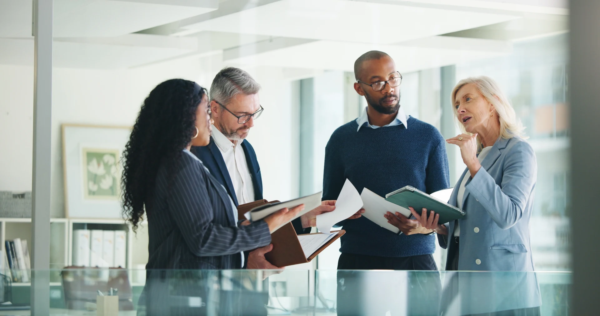 Leaders discussing a pricing and margin decision